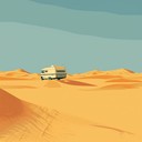 evokes mystical journey through vast desert landscapes.