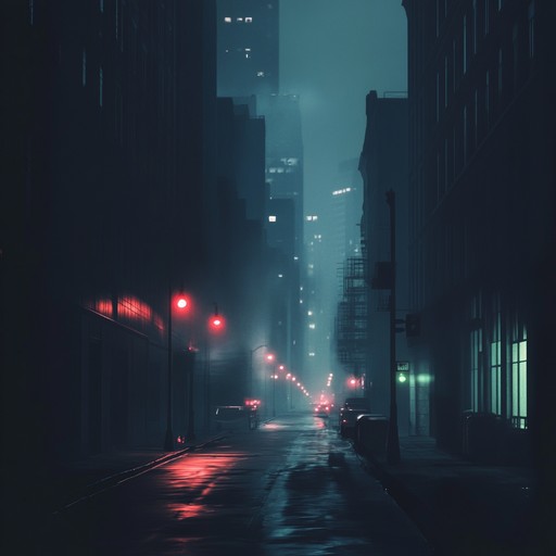 Create a melancholic downtempo piece reflecting the loneliness and mysteries of a deserted city at night. Utilize ethereal sounds, ghostly echoes, and a minimalistic beat to evoke feelings of isolation and introspection