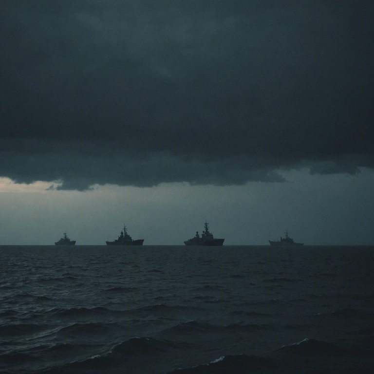 This composition evokes the solemn pride and the haunting echoes of history experienced by the sailors of the russian navy. The music intertwines deep bass tones with a melancholic melody, capturing the essence of a journey across tumultuous seas and the profound connection to the homeland. The notes trace tales of valor, sacrifice, and the unyielding spirit of these maritime warriors, enveloping the listener in a reflective auditory experience