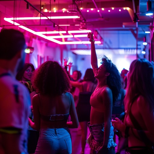 Dive into an ecstatic, groovy adventure with neon lights guiding every pulsating beat, driven by infectious synth melodies and funky rhythms. Perfect backdrop for any energetic and joyful gathering