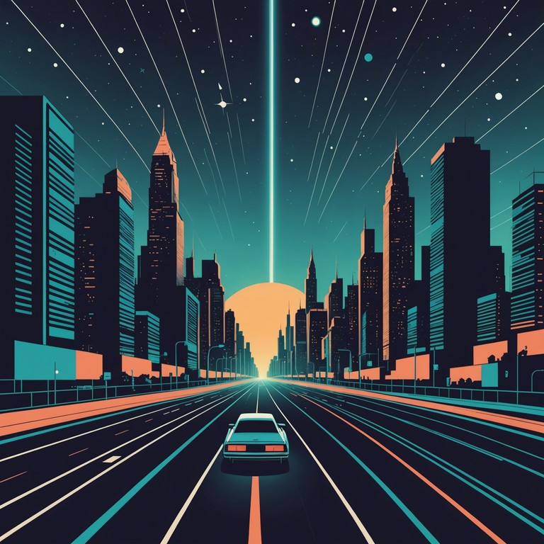 Transports listeners to a high speed chase through a digital metropolis under a dark sky. Urgent rhythms and evocative electronic elements echo the vibrant and perilous life of futuristic urban dwellers.