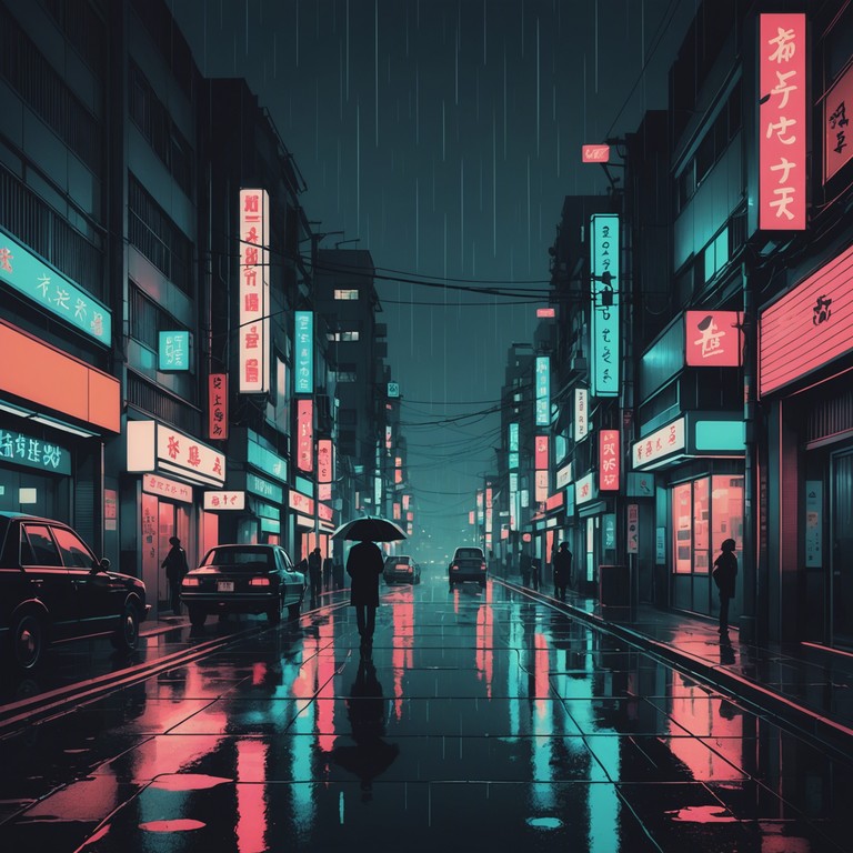 Explore the darker side of tokyo’s vibrant night life through this unique musical piece. Combining the melancholic twang of the shamisen with modern electronic beats, the track delves into the city's concealed stories and obscured emotions under the cover of darkness.