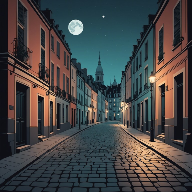 Set in an intimate parisian cabaret, this song employs a seductive accordion melody to evoke the mysterious and slightly eerie atmosphere of a late night rendezvous. The music swirls with the whispers of secrets told beneath a glowing moon, creating a compelling blend of allure and mystique