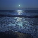 a soothing indie instrumental that evokes the tranquility of a peaceful beach at night