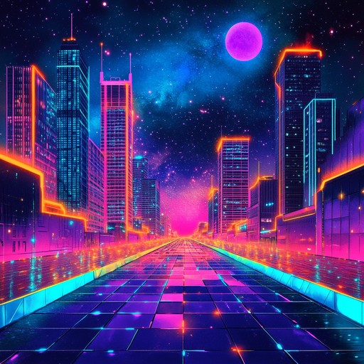 An energetic instrumental track featuring vibrant retro synthesizers and pulsating rhythms that evoke a sense of euphoria and nostalgia for the golden era of synth music.