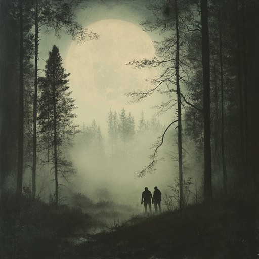 A captivating track featuring eerie suomipop melodies intertwined with sinister and haunting undertones. The music evokes a sense of mysterious and dark finnish forests at midnight, where shadows blend with the whispers of ancient spirits. The main instrument's chilling tones create an unsettling atmosphere that lingers long after the music fades.