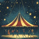 energetic nighttime circus march adventure