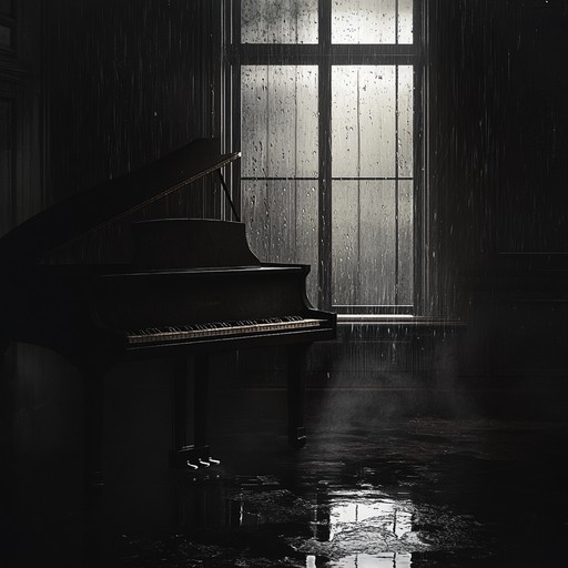 A delicate piano piece intertwined with the soft patter of raindrops, creating a poignant atmosphere that captures the essence of sorrow and reflection. The gentle melodies and ambient sounds evoke a deep sense of longing and nostalgia.