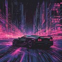 a vibrant synthwave track pulsing with retro futuristic energy.