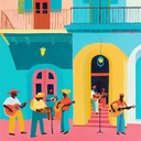 an energetic instrumental mambo showcasing playful melodies and beats