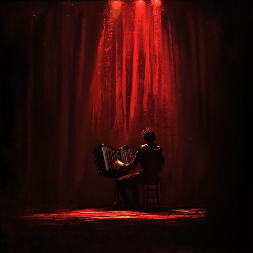 An eerie accordion led composition that sets the stage for a nocturnal, mysterious cabaret performance. The music weaves through shadowy alleyways and moonlit scenes, creating an atmosphere rich with intrigue and dark enchantment.