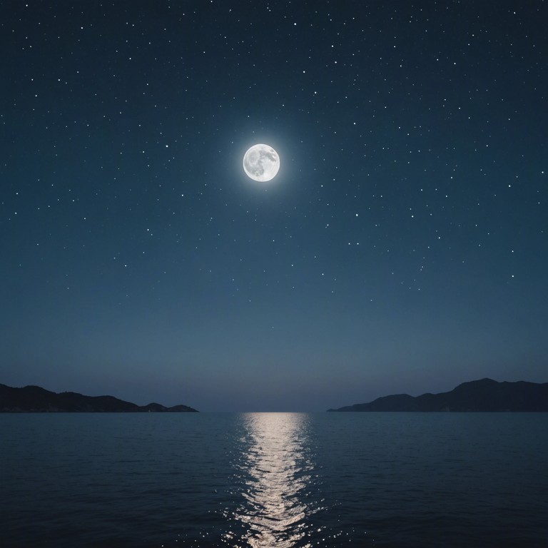 This track captures the essence of a peaceful, moonlit night, characterized by soft, flowing melodies and light atmospheric touches that create a dreamlike state. Ideal for inducing a tranquil mindspace or gently enhancing a contemplative environment.