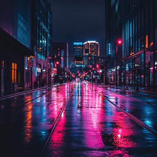 A soothing instrumental piece featuring electric piano and subtle synths, evoking the feeling of walking through quiet urban streets under neon lights, lost in thought