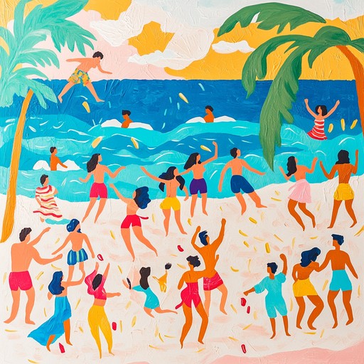 A lively, upbeat calypso tune featuring vibrant steel drums, rhythmic bongos, and clattering maracas, capturing the essence of a carefree, sunny day on a tropical island. The music flows with an infectious groove, making it impossible to sit still.