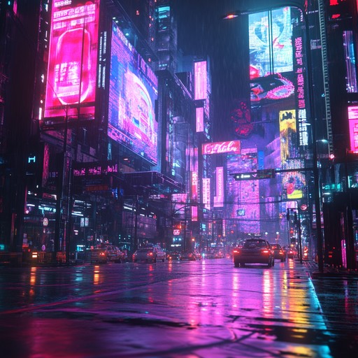 A vibrant journey through neon lit cityscapes, capturing the essence of yearning and desire with pulsating electronic beats and lush synths, perfect for late night reflections and dance floors alike