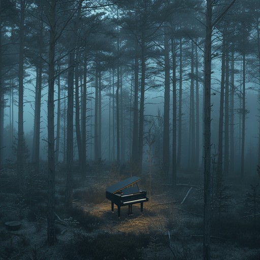 An emotionally charged composition that blends a haunting piano with dark ambient textures, bringing a tender, heartwarming essence beneath a melancholic veil. Strings softly accompany the piano, enhancing the piece’s emotional depth and serenity.