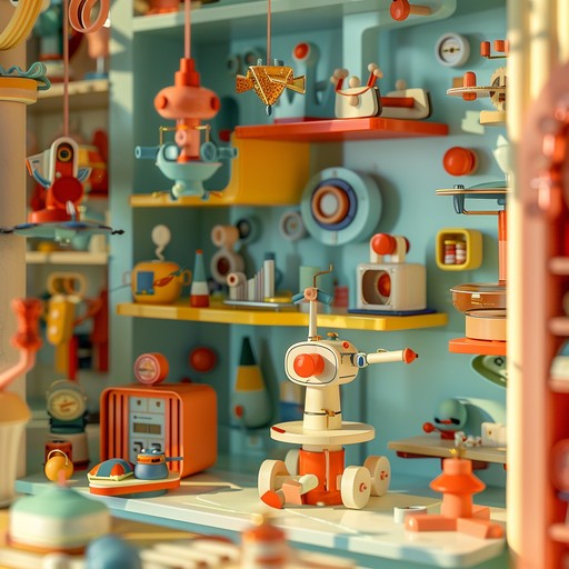 A charming and playful instrumental piece blending acoustic melodies with whimsical mechanical sounds. The music evokes a nostalgic, child like wonder, as if exploring a vintage toy shop brought to life. Ideal for creating a tender, light hearted atmosphere.