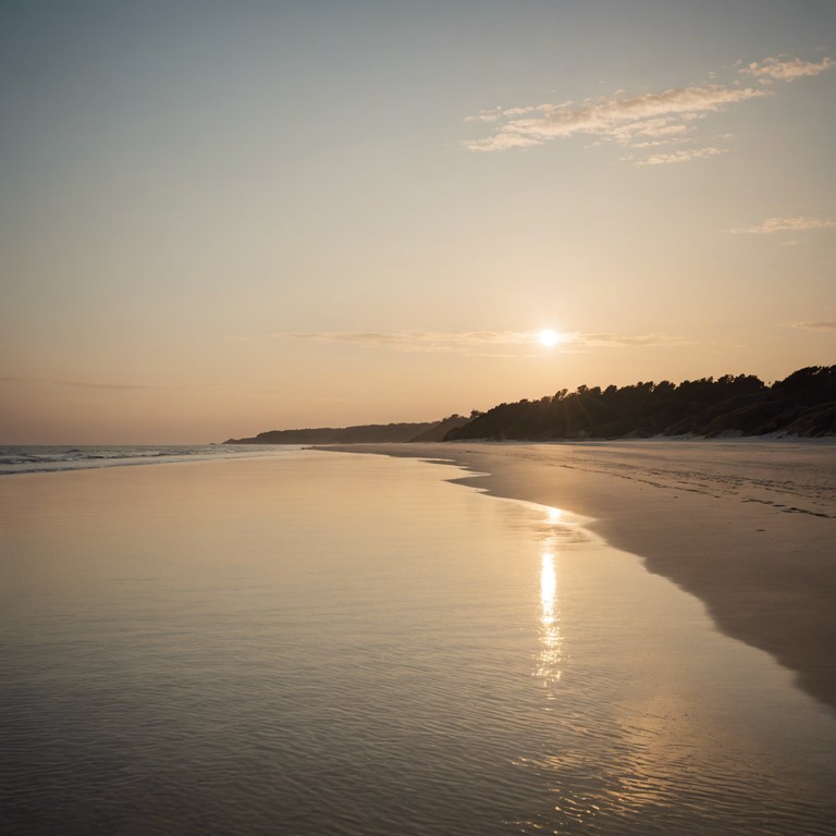 Imagine a soft tropical breeze gently caressing the shores as the sun sets, casting golden hues across the landscape. This piece captures the essence of peace and solitude found on a secluded island, emphasizing the slow, gentle rhythm of nature through its serene melody played on a steel drum. The harmony rises and falls like the tide, inviting listeners into a world of profound tranquility and heavenly beauty.