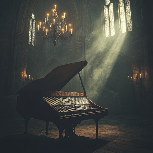 Enter a shadowy realm of 17th century elegance with gothic undertones, as the haunting harpsichord melodies weave through a tapestry of eerie harmonies and chilling silence. The track echoes the unsettling beauty of forgotten castles and ghostly halls, blending sophisticated baroque structures with an ominous mood. Ideal for evoking scenes of historical mystery and spectral allure