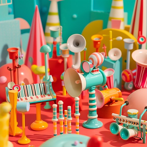 Dive into a world of joyful melodies crafted with charming toy instruments, perfect for lifting moods and bringing a smile to faces. Expect catchy, bouncy rhythms and imaginative soundscapes that transport you to a playful gadget parade.