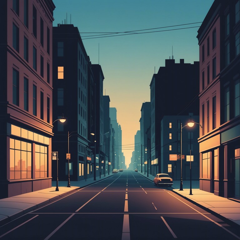 In this track, the sound of a drum kit meticulously interleaves with ambient synths to create a soundscape that feels both energizing and somber. The drum and bass foundations carry a steady, fast paced tempo that contrasts with the plaintive, sustained notes of the synth, painting a sonic picture of a bustling city at twilight, tinged with a sense of solitude and introspection.