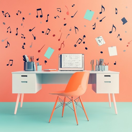 An upbeat and whimsical instrumental piece that combines lighthearted melodies with a touch of corporate sophistication, portraying the everyday adventures and camaraderie among colleagues in a cheerful office environment.