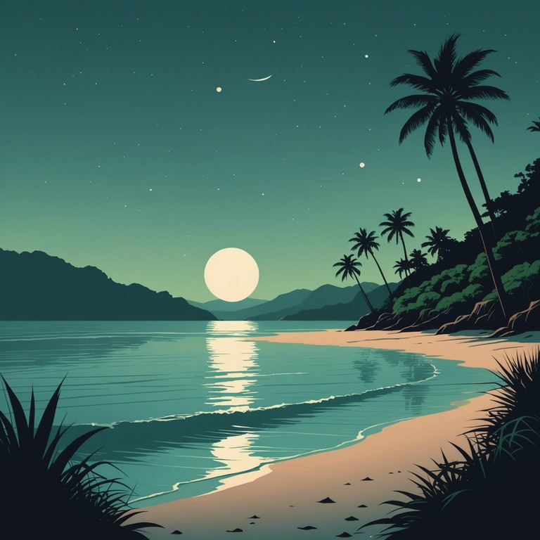 Imagine yourself on a secluded beach, where the soft beats of a steel drum combine with the sounds of the ocean to create a serene, mysterious soundscape that encapsulates the beauty and secrecy of a hidden tropical paradise.