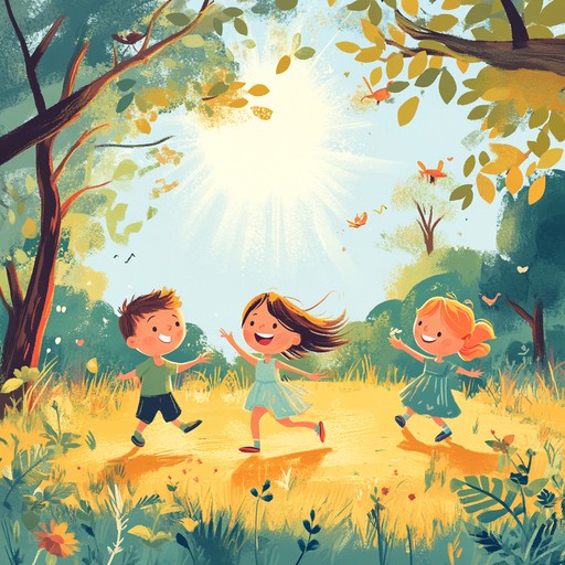 A bright and uplifting instrumental designed to inspire children, using playful melodies and charming arrangements to evoke feelings of hope, courage, and confidence in their everyday adventures. The composition employs a mix of cheerful xylophone accents, energetic drum patterns, and whimsical flutes, creating a soundscape that feels both empowering and enjoyable.