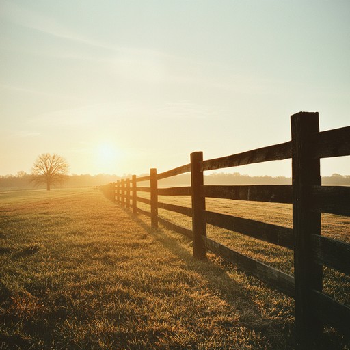 Harmonious instrumental capturing tranquil essence of rural fields with gentle guitar and light harmonics. Invokes serene, calm atmosphere of nature's beauty.