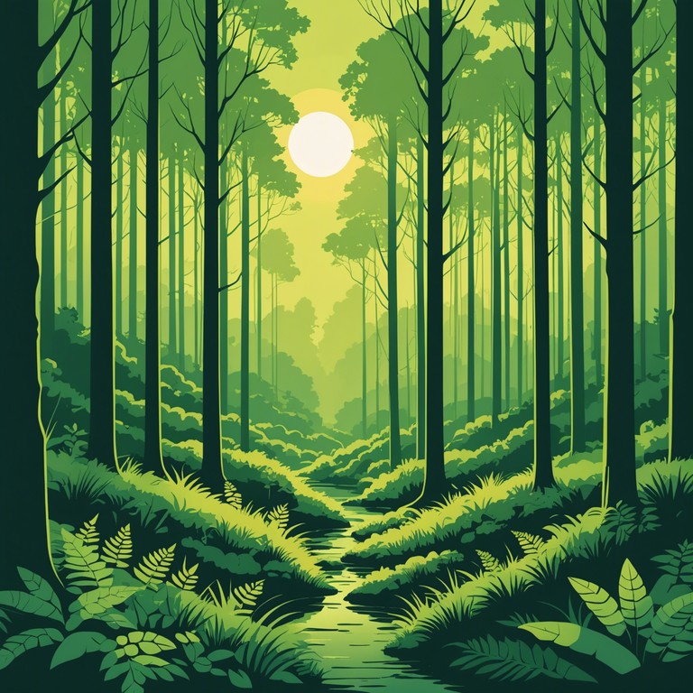 This composition paints an auditory landscape that embodies the serene and majestic beauty of a timeless forest. Soft string instruments weave through each other like light through leaves, creating a peaceful sanctuary in sound.