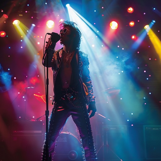 A guitar riff filled glam track that shines with anthemic power and glittering energy. This track is designed to make listeners feel like rock stars, with moments of introspective calm giving way to explosive, electrifying crescendos that inspire confidence and exuberance. Its dynamic structure captures the essence of glamorous empowerment.