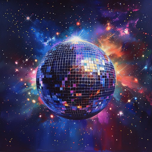 This vibrant instrumental song is bursting with lively disco energy, shimmering synths, and an irresistible four-on-the-floor beat. Sparkly arpeggios, funky guitar licks, and punchy brass stabs weave together, creating an exuberant atmosphere that transports listeners straight to a dazzling disco party under a glittering mirrorball. It's impossible not to move your body to this delightfully upbeat tune.