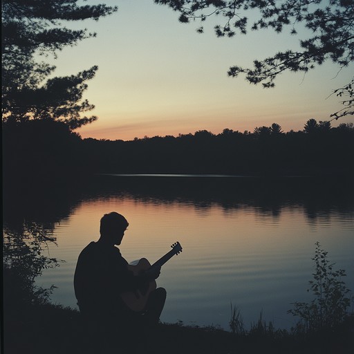 Imagine a peaceful retreat by a lakeside where each strum of the guitar echoes the calmness of nature, blending seamlessly with the whisper of the evening breeze and the subtle motion of water. The perfect companion for moments of introspection or gentle relaxation.