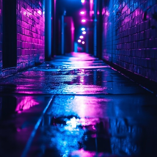 A captivating new jack swing composition, infused with sinister undertones, delivers a tense vibe perfect for ominous urban adventures. Dark synths create an eerily compelling atmosphere.