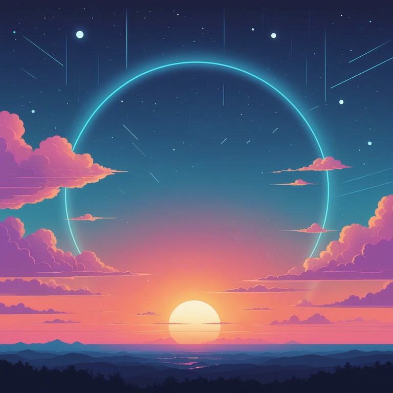 Imagine gazing at tranquil skies, where the soft glow of sunset meets the digital age in a symphony of quiet, contemplative beats and harmonious synths. This alternative track provides a perfect backdrop for reflective moments or gentle focus.