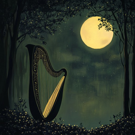 Experience a tranquil instrumental piece that merges gentle harp melodies with mystical atmospheres, inviting you to drift into a dreamy, ethereal state of mind surrounded by the whispers of ancient woods.