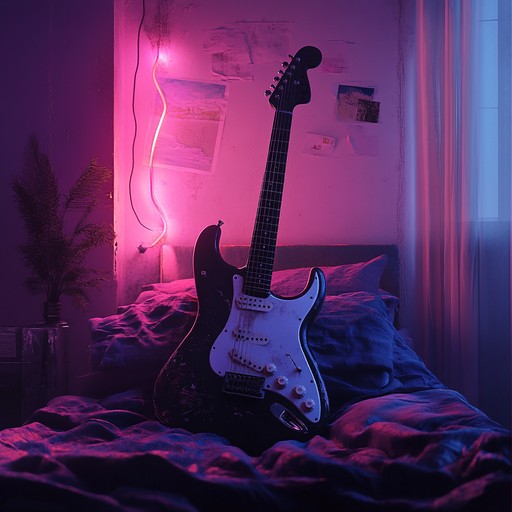 A lo fi instrumental track that blends gritty textures with dreamy melodies, capturing the essence of late night introspection in an urban landscape. The song layers distorted guitar riffs over soft synth pads, creating a juxtaposition of rough and smooth sounds that embody the bedroom pop aesthetic.