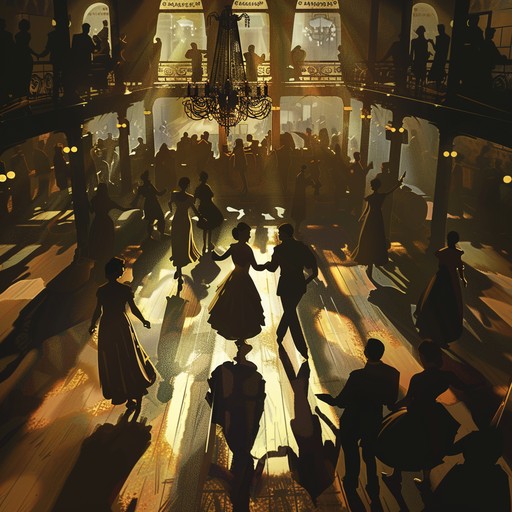 In this alternative version, the polka's traditional cheery undertones are now intertwined with elements of suspense and mystery, portraying a dance floor where each step might be a dance with danger. It intensifies the essence of a midnight dance under the cloak of uncertainty and thrill.