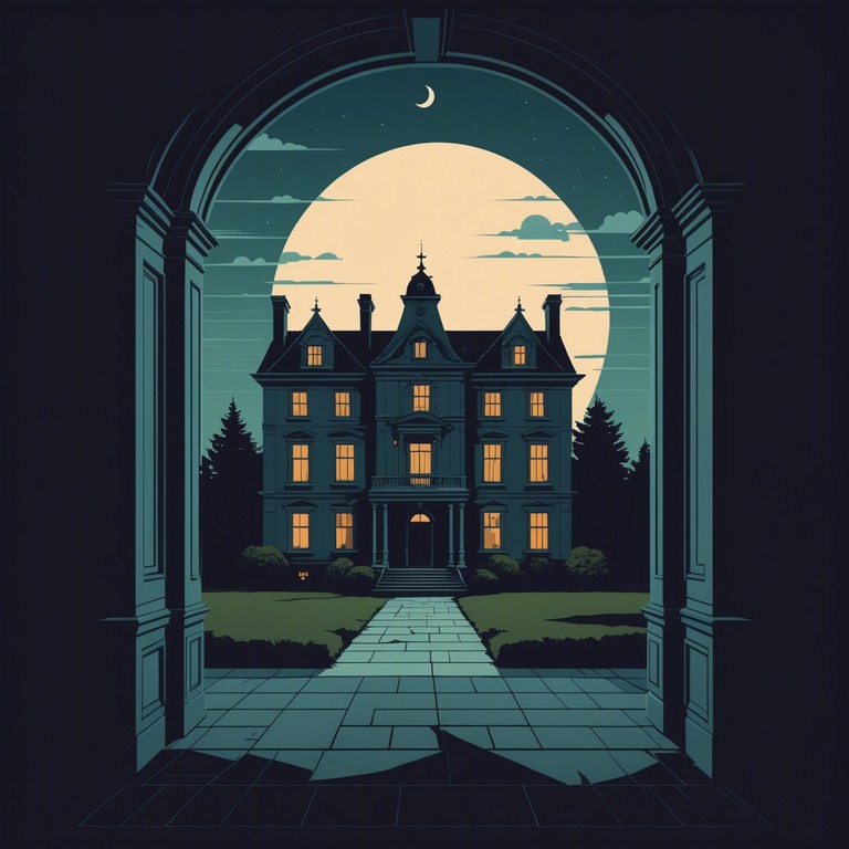 In a dimly lit corridor of an abandoned mansion, the sound of electric guitars reverberates with chilling clarity, enveloping the listener in a sonic exploration of dark emotions and haunting melodies. The tune carries a weight of creeping dread and spectral intrigue, perfect for setting a ghostly atmosphere.