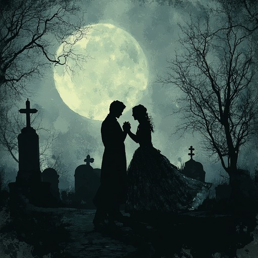 A spectral instrumental piece that evokes the eerie tenderness of a supernatural romance. Dark, haunting melodies intertwine with ghostly harmonies to tell a story of love and longing beyond the mortal realm.