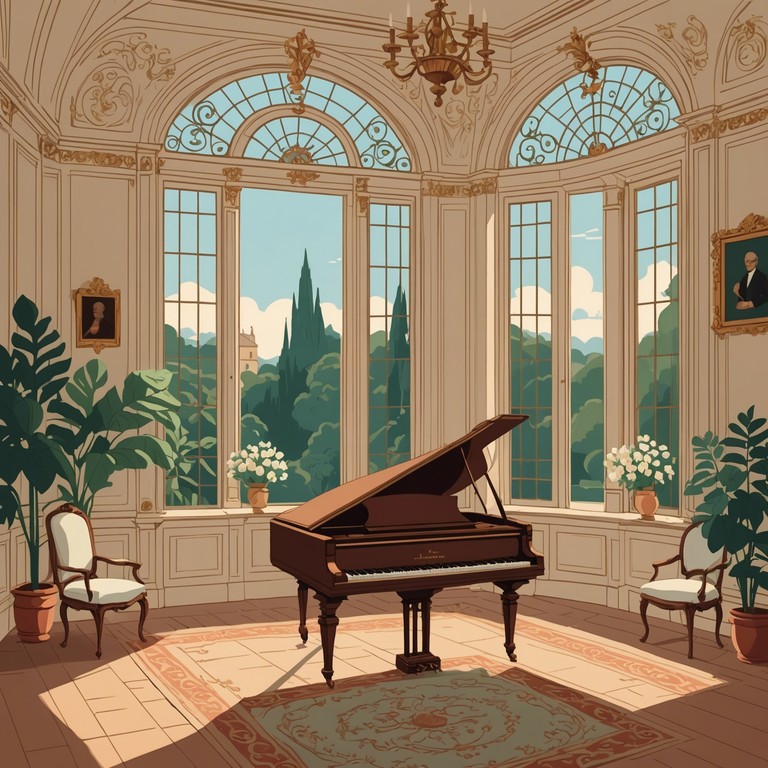 Echoes from the past revives the sophisticated simplicity and emotional depth of baroque chamber music, framed by the hauntingly beautiful whispers of a solo harpsichord. The music paints a picture of timeless elegance and profound contemplation, ideal for moments of solitary reflection or scholarly pursuits.