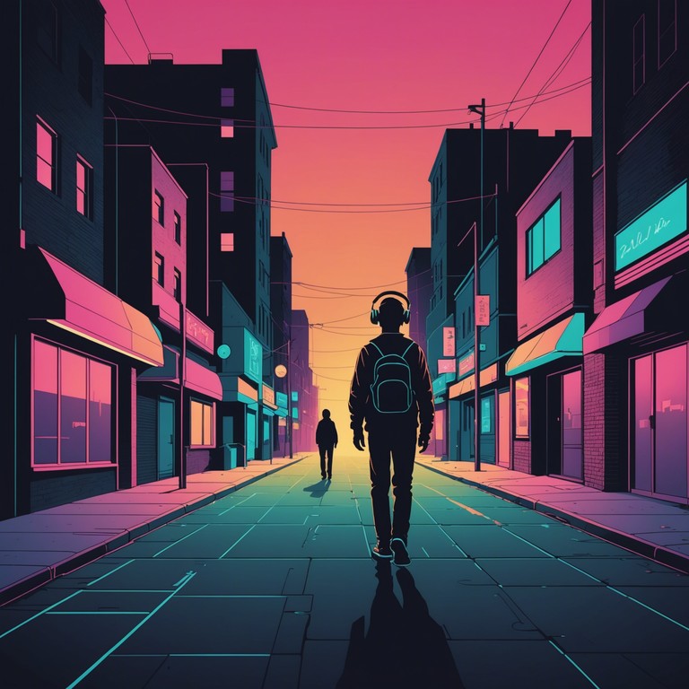 As night falls, the bustling city fades into quietness, leaving only the echoing beats of a solitary heart intertwined with soft, reflective synth melodies. This alternative version delves deeper into the essence of solitude and introspection, wrapped in the unmistakable aura of the 1980s.