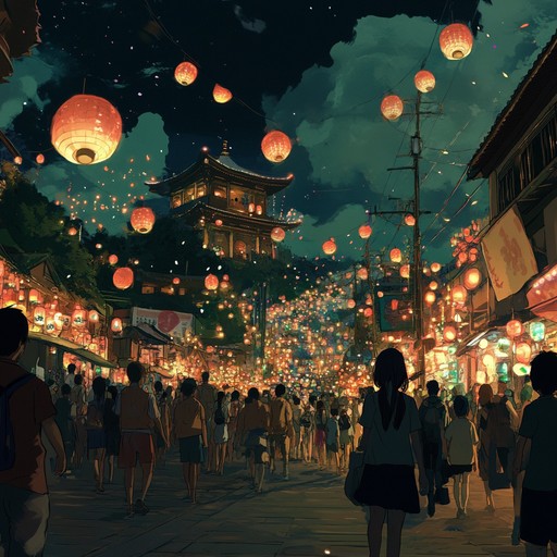 Imagine a lively summer festival in an anime world, with colorful lanterns and cheerful crowds. This instrumental song captures the essence of anime joy with an upbeat tempo, infectious melodies, and an energetic rhythm that makes you want to dance along. The music exudes positivity and excitement, reminiscent of a protagonist's vibrant journey through pure happiness and enthusiasm