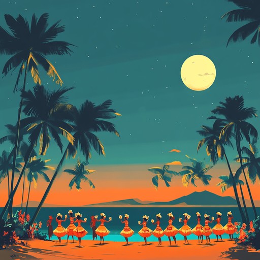 Incorporating both the traditional polynesian percussive instruments and modern synthesis, the alternative track showcases a harmonious blend that pays homage to polynesian ancestry while embracing current musical trends. It captures the essence of a moonlit dance on sandy shores surrounded by the gentle sounds of the ocean.