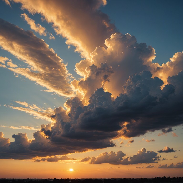 Imagine floating among soft, radiant clouds as upbeat rhythms and ethereal tones blend harmoniously, evoking the freedom and peace of an aerial dance. The track combines a dreamy soundscape with energetic beats, embodying both tranquility and joy in the sky's limitless expanse.