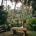 balinese gamelan plays under tropical sun