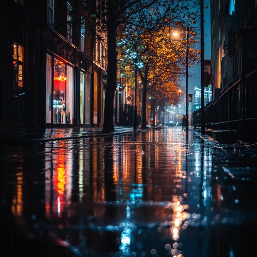 A late night journey through london's tranquil streets, rain soaked reflections. This track mixes soft rhythms with serene synth melodies, perfect for calm introspection.