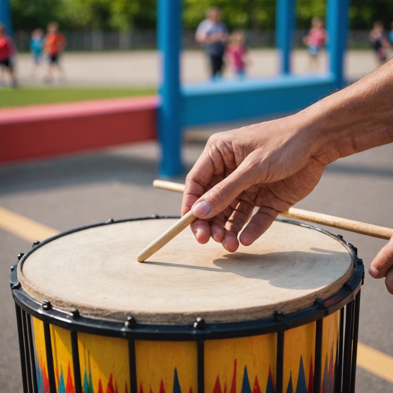 Providing a soundtrack that transforms everyday play into epic adventures, this composition uses powerful drumming to create a lively and unforgettable listening experience for children, encouraging movement and excitement.