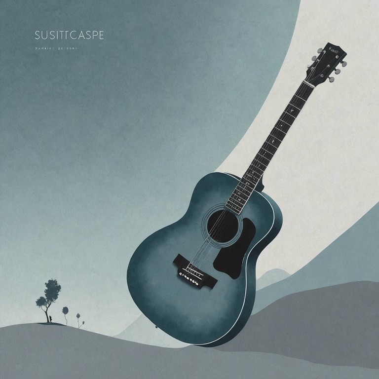 A deeper exploration into the spaces between sleep and wakefulness, where gentle guitar strains emerge as whispers against a backdrop of soft, ambient noise, creating a soundtrack for nocturnal wanderings.