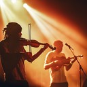 fusion of reggae beats and celtic melodies inspiring joy